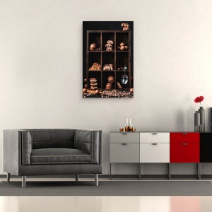 Tablou canvas - Colectia De Ciocolata, Natura Moarta, Raft, Cutie, 60 x 90 cm - Img 2