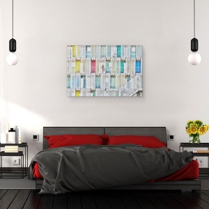 Tablou canvas - Coleg de Camera, Barbat, Femeie, Apartament, Japonia, Asiatic, Arhitectura, 40 x 60 cm - Img 3