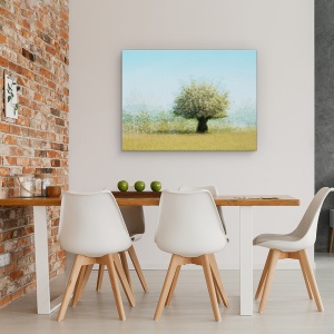 Tablou canvas - Copac Cu Flori, Iarba, Camp, 75 x 100 cm - Img 4