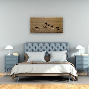 Tablou Canvas - Cursa Al-Marmoum, Aeriene, Dubai, Camile, 50 x 100 cm - Img 3