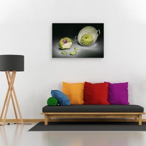 Tablou canvas - Cutaway, Anghinare, Legume, Bucatarie, Metal, 60 x 90 cm - Img 2