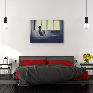 Tablou canvas - Dansatoare, Japonia, Femeie, Fereastra, sedinta, Scaun, 80 x 120 cm - Img 3
