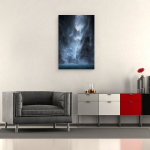 Tablou canvas - Dansul Apei, Peisaj, Cascada, Cadere, Apa, Piscina, 60 x 90 cm - Img 2