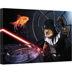 Tablou canvas - Darth Sushi, Domnul, Sith, Sabie Laser, Sabie, Peste, Taiere, 80 x 120 cm