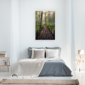 Tablou canvas - Dimineata Cetoasa, Punct, Pod, Frunze, Trecere, 60 x 90 cm - Img 3