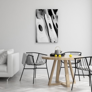 Tablou canvas - Diverse, Instrumente Muzicale, Chitare, Alb-Negru , 40 x 60 cm - Img 4