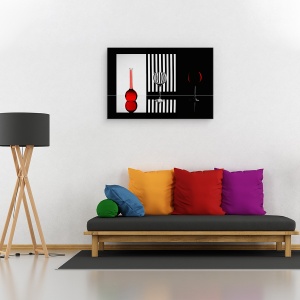 Tablou canvas - Doar Rosu, Rosu, Sticla, Vin, Dungi, Pahar De Vin, 40 x 60 cm - Img 2