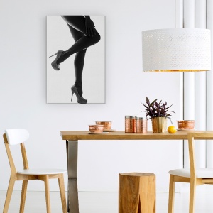 Tablou Canvas - Dulcea Mangaiere A Amurgului, Portret, Contrast, Simplu, Simplitate, Minimalism, 80 x 120 cm - Img 4