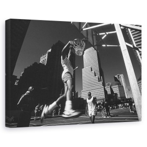 Tablou canvas - Dunking, Baschet, Streetball, Dunk, Manhattan, Dunk, 40 x 60 cm