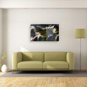 Tablou Canvas - Esata Equina, Cal, Galop, Actiune, Lumina, 50 x 80 cm - Img 2
