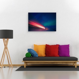 Tablou canvas - Expresul Polar, Expres, Tren, Aurora, Craciun, 80 x 120 cm - Img 2