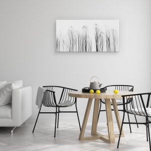 Tablou canvas - Fara Motiv, Portugalia, Alb-Negru, Copaci, Moale, 50 x 100 cm - Img 4