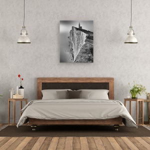 Tablou canvas - Farul Belle Tout, Far, Turn, Pervaz, Creasta, Stanca, 60 x 75 cm - Img 3