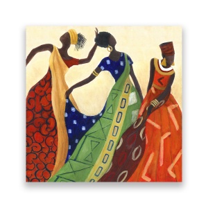 Tablou Canvas - Femeie, Afro, Multicolor, 60 x 60 cm
