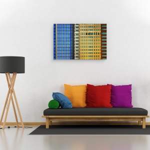 Tablou canvas - Ferestre In Oras, Arhitectura, Abstract, Culoare, 60 x 90 cm - Img 2