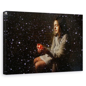 Tablou canvas - Fetita Cu Chibrituri, Pasiune, Lumina, Flacara, Foc, Meci, 40 x 60 cm