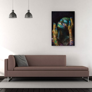 Tablou Canvas - Fish & Ulei, Peste, Ulei, Fata, Corp, Verde, 60 x 90 cm - Img 2