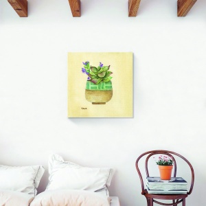 Tablou decorativ floral canvas cu flori delicate