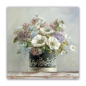 Tablou Canvas -Floral, Vintage, Buchet de Flori, 60 x 60 cm