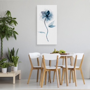 Tablou canvas - Flori, Indigo, Pictura, 50 x 100 cm - Img 4