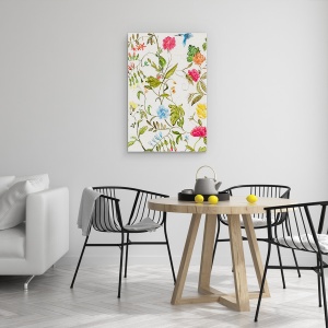 Tablou canvas - Flori, Natura, Plante, Flori, Animale, Colibri, Pictura, 60 x 90 cm - Img 4