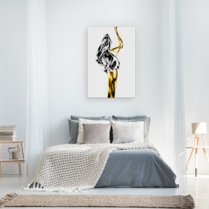 Tablou canvas - Fum, Abstract, Formeaza, Femeie, 80 x 120 cm - Img 3