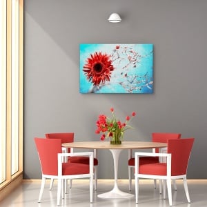 Tablou canvas - Galbenele, Flori, Inflorit, Galben, 80 x 120 cm - Img 4