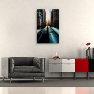 Tablou canvas - Gara Chicago, Statie, Tren, 60 x 90 cm - Img 2
