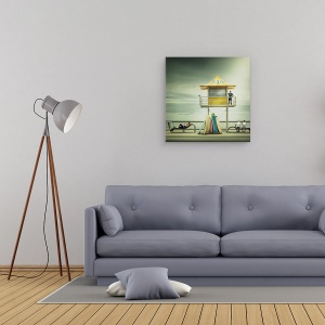 Tablou canvas - Garda De Salvare, Surf, Paznic, Oameni, Apa, 90 x 90 cm - Img 2