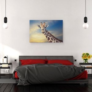 Tablou canvas - Gigantul Prietenos, Africa, Namibia, Animal, Girafa, Cer, 60 x 90 cm - Img 3