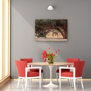 Tablou decorativ canvas safari cu girafă în peisaj Namibia
