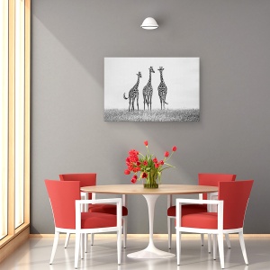 Tablou canvas - Girafe In Campiile Mara, Africa, Salbatic, 80 x 120 cm - Img 4