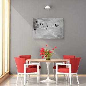 Tablou canvas - Go, Go, Go, Aviatie, Avion, Parasute, Zburand, Hercule, 40 x 60 cm - Img 4