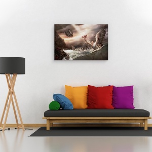 Tablou canvas - Golful Ingerilor, Ingeras, Ingeri, Golf, Urs, Stanci, 60 x 90 cm - Img 2