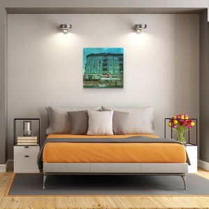 Tablou canvas - Hamburg, Apa, Hamburg, Rosu, Canoe, Actiune, 60 x 60 cm - Img 3