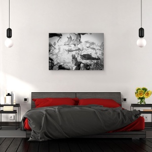 Tablou canvas - Haos, Ceata, Migratie, Lac, 60 x 90 cm - Img 3