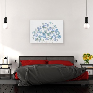 Tablou canvas - Hortensie, Albastru, Vara, Floare, 80 x 120 cm - Img 3
