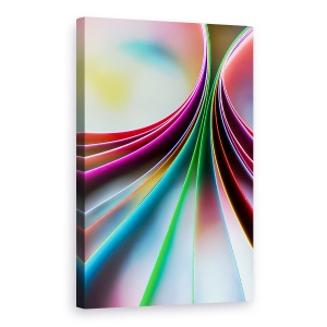 Tablou canvas - Iesind La Suprafata, Hartie, Abstract, Curcubeu, Moale, Forme, 60 x 90 cm