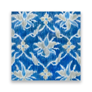 Tablou Canvas - Ikat, Forme, Alb-Albastru, 60 x 60 cm