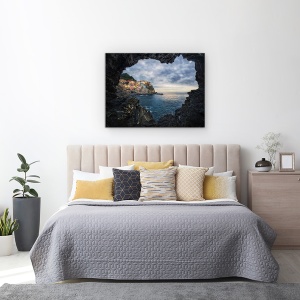 Tablou canvas - Imi Place Manarola, Peisaj, Apa, Calatorie, Italia, 50 x 70 cm - Img 3