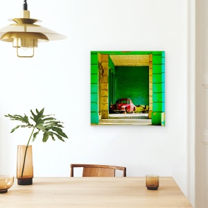 Tablou canvas - Impresia Cuba, Culoare, Culori, Verde, Rosu, 90 x 90 cm - Img 4