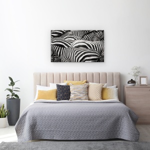Tablou Canvas - Impreuna, Zebra, Dungi, Linii, 50 x 80 cm - Img 3