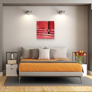 Tablou canvas - In Spatele Scenei, Vintage, Animal, Pisica, Retro, Vechi, 90 x 90 cm - Img 3