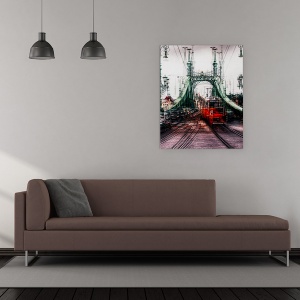 Tablou canvas - In Tramvai, Budapesta, Strada, Pod, Urban, 60 x 75 cm - Img 2