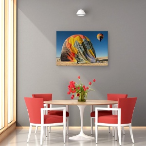 Tablou canvas - Inapoi Pe Pamant, Balon Cu Aer Cald, Zbor, 60 x 90 cm - Img 4