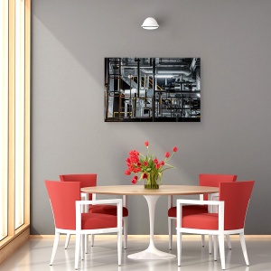 Tablou canvas - Instalatii Sanitare, Industrial, Tevi, Constructie, 40 x 60 cm - Img 4