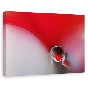 Tablou canvas - Intre, Abstract, Macro, Rosu, Perla, Picatura, 60 x 90 cm
