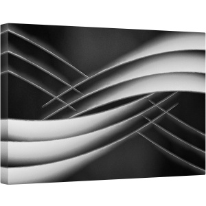 Tablou canvas - Intretesut, Hartie, Film, Abstract, Alb-Negru, Forme, Geometrie, 60 x 90 cm