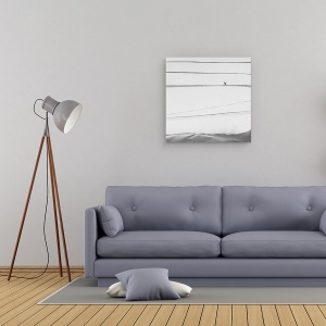 Tablou canvas - Izolat, Rumansky, Tatra, Slovacia, Alb-Negru, Munti, 60 x 60 cm - Img 2