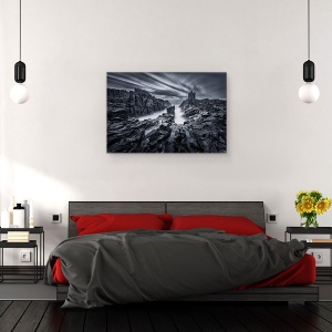Tablou canvas - Lumea de Fier, Kiama, Bombo, Peisaj Marin, Reflectie, Stanca, Australia, 60 x 90 cm - Img 3